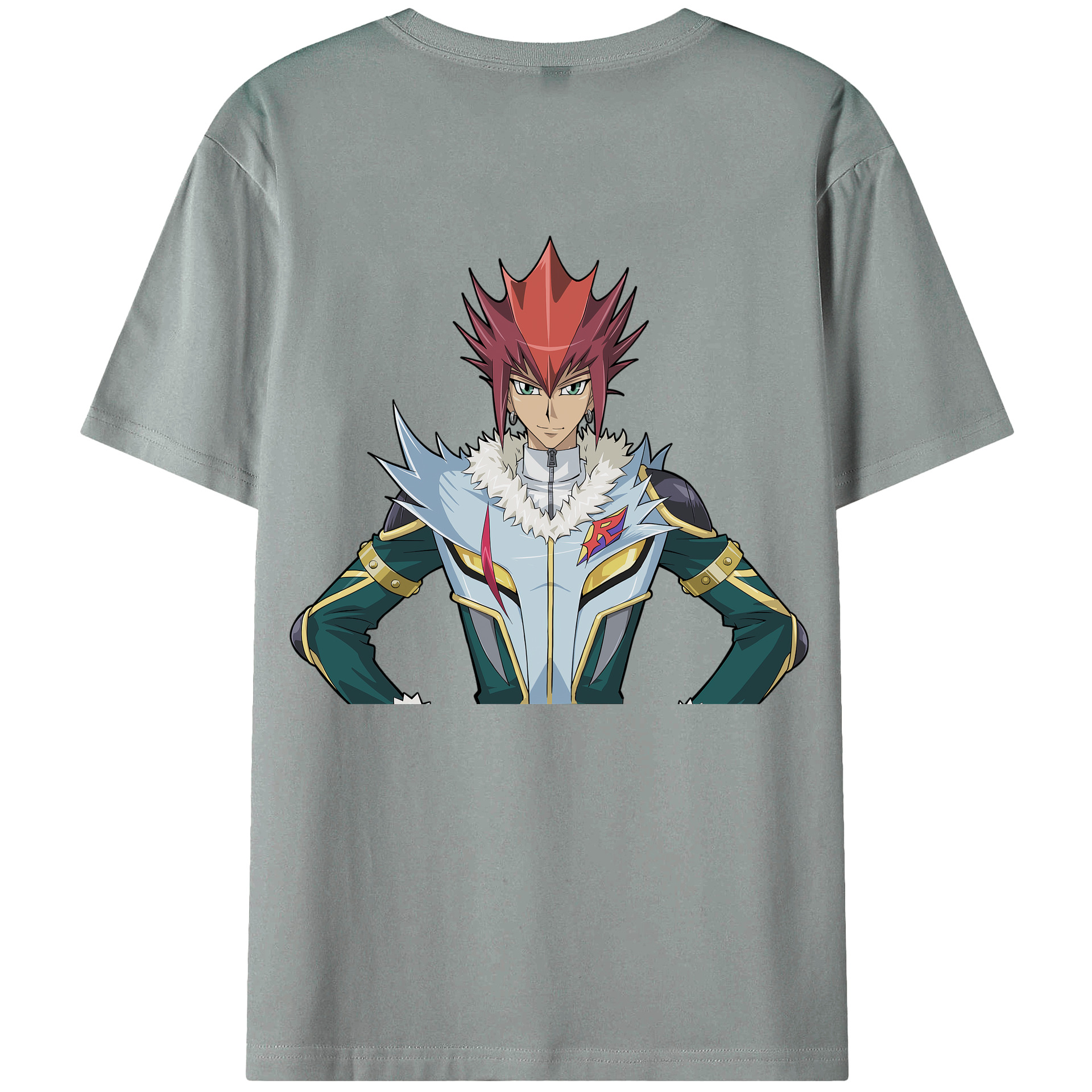 （画像用） 遊☆戯☆王 Yu-Gi-Oh! 綿100％ メンズ半袖Tシャツ（バックプリント） 通気性